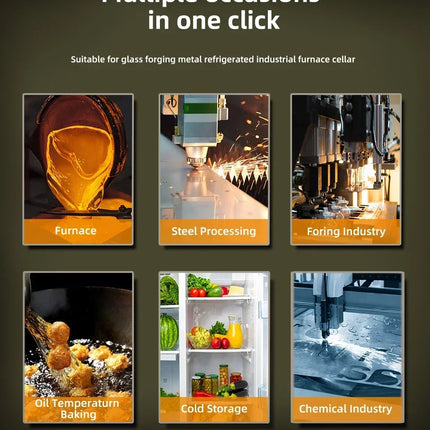 DIBELLAY BSIDE H3 Infrared Thermometer Gun – Digital Laser, -50~1400°C, Non-Contact Industrial Temperature Tester