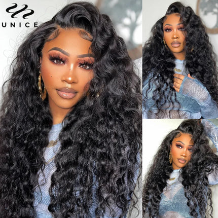 200% 250% Deep Wave 5x5 HD Lace Wig Human Hair Pre Plucked Full Human Hair Lace Wigs Match All Skin Tones