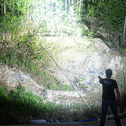 800W Rechargeable LED Headlamp with IR Sensor for Fishing & Camping
