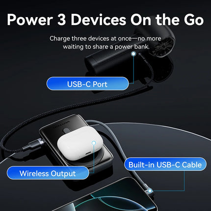 Dibellay Vention 35W Qi2 Magnetic 10000mAh Wireless Power Bank – 15W Fast Charger for iPhone 16/15/14
