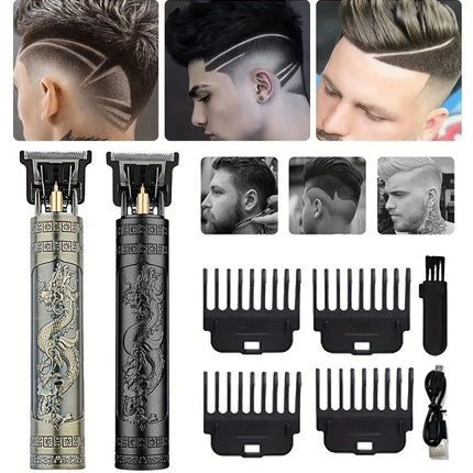 T9 Mini Barber Clipper – Compact, Travel-Friendly, Dragon Design"