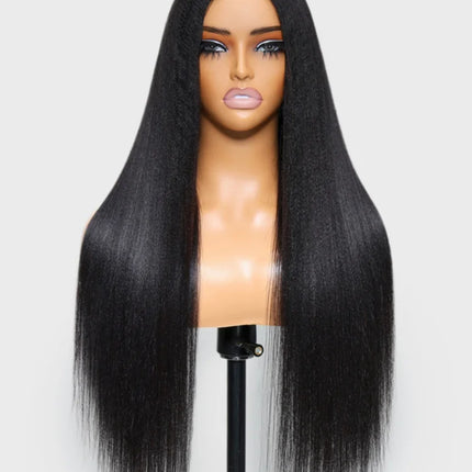 Beauty Forever EasiContour™  V Part Wig Yaki Straight 100% Virgin Human Hair Yaki Straight Human Hair Wig