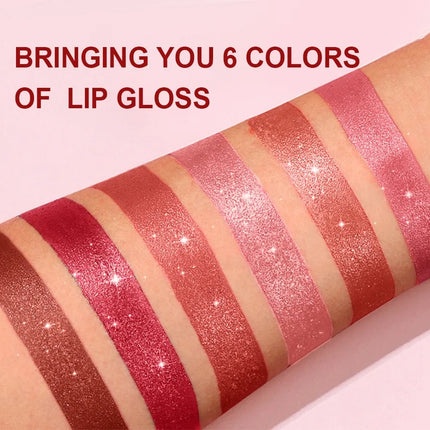 Pearlescent Pink Glitter Velvet Lipstick – Waterproof & Long Lasting