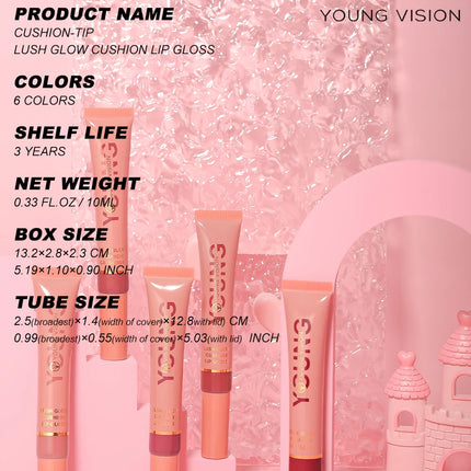 YOUNG VISION – 6 Couleurs Gloss Liquide Éclat & Hydratation