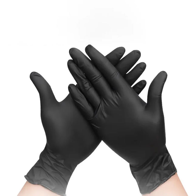 50/100PCS Black Nitrile Gloves Powder Free Waterproof Disposable Gloves