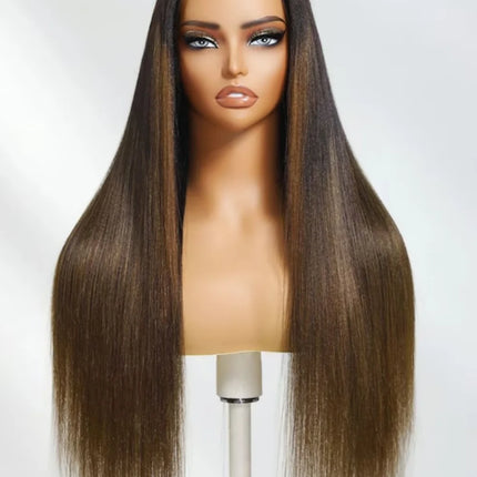Nadula Glueless Ombre Yaki Straight Wig – 7x5 Lace