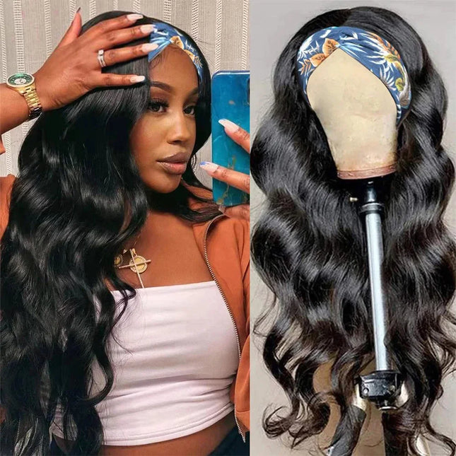 Perruque bandeau Body Wave – Cheveux humains brésiliens Remy 180 %