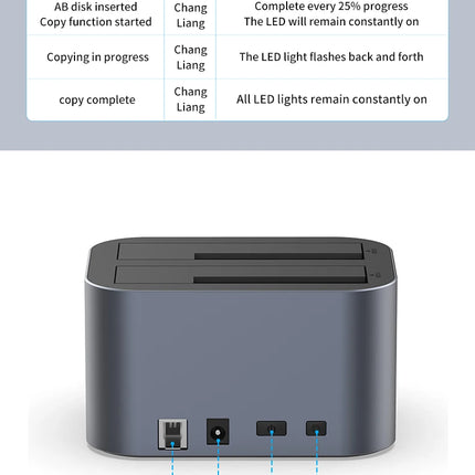 GODO USB 3.0 Dual Bay HDD Docking Station for SATA SSD & HDD