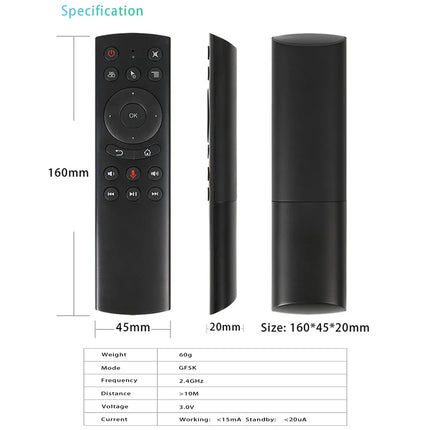 MRSVI G20S Air Mouse Remote – Voice Control 2.4G