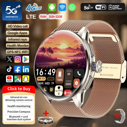 5G AMOLED Smart Watch with GPS & WiFi