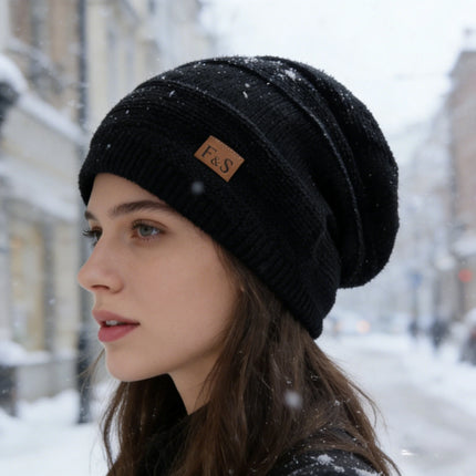 Unisex Long Fleece-Lined Beanie