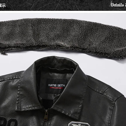 Leather Bomber Jacket Men