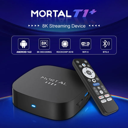 Boîtier de télévision intelligente Android 16 8K WiFi 6 – 8 Go de RAM + 128 Go
