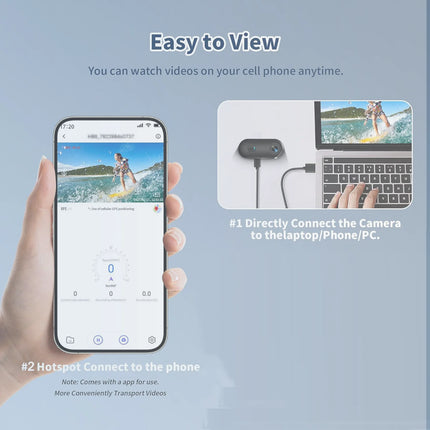 Dibellay 4K Magnetic Body Cam – Smart Wireless Action Camera