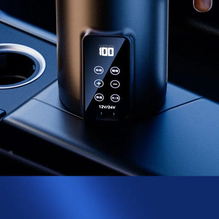 DIBELLAY – Chauffe-Tasse Électrique Voiture 12V/24V en Inox avec Affichage Digital