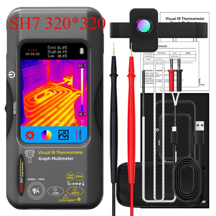 DIBELLAY BSIDE SH9/SH7 Thermal Imager & Multimeter 2-in-1 (320×320, 20000 Counts) – Auto & Heating