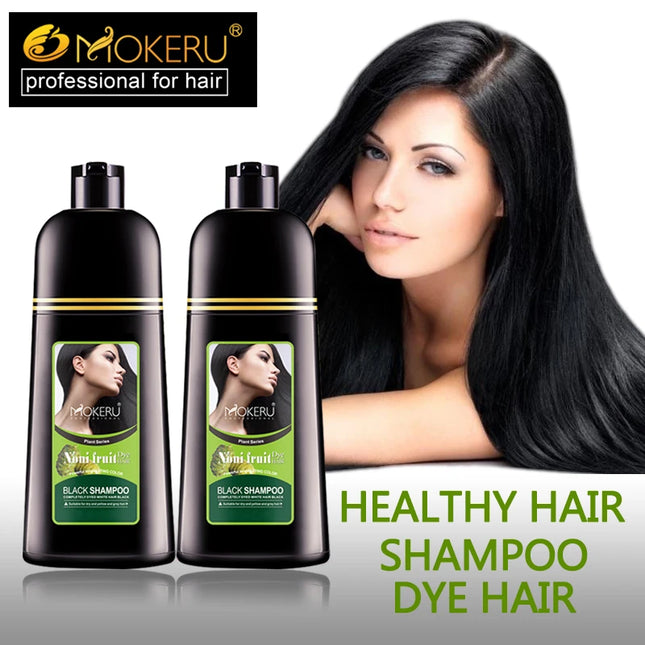 “Mokeru Organic Hair Dye Shampoo Black color