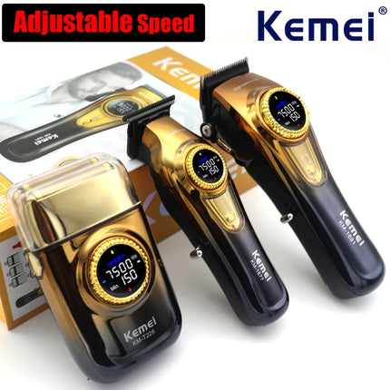 Kemei 1691 1677 T228 Kit Rechargeable Barber Hair Clippers Electric