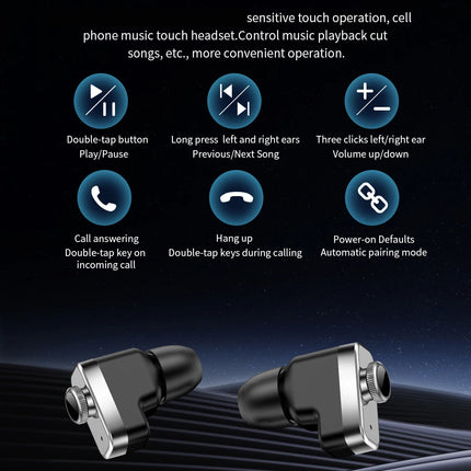 Watch TWS 2-in-1 Bluetooth Earphones HIFI 9D Sound Quality