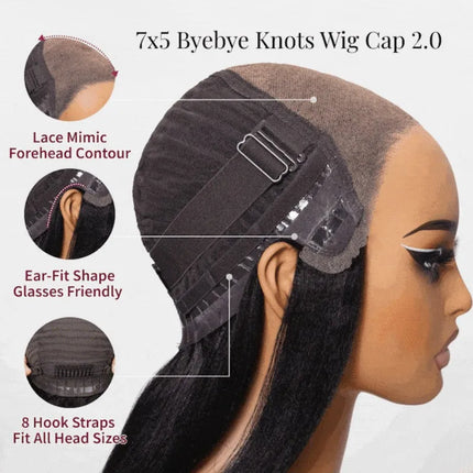 UNice Bye-Bye Knots 7x5 Lace Wig – Chocolate Brown with Highlights, Loose Wave”