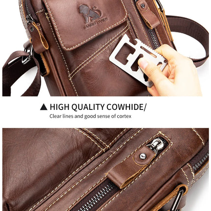 Men's Small Cowhide Single-shoulder Bag genuine leather fashion