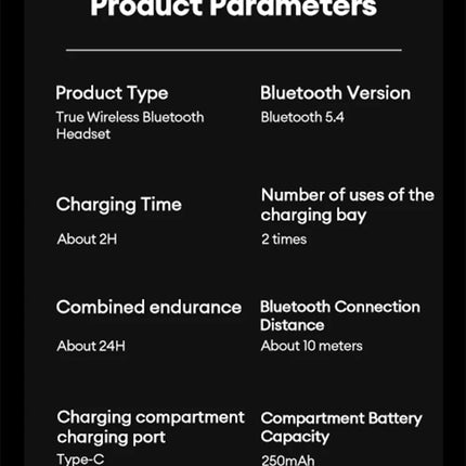 Dibellay  LP2 Pro – Bluetooth 5.4 Wireless Earbuds