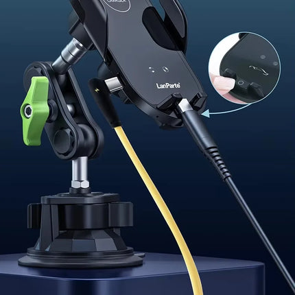 DIBELLAY LanParte – Support Voiture Sans Fil 15W avec Recharge Rapide Auto-Clamp