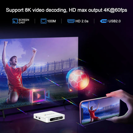 H96 MAX H618 Plus Android 14 8K Smart TV Box