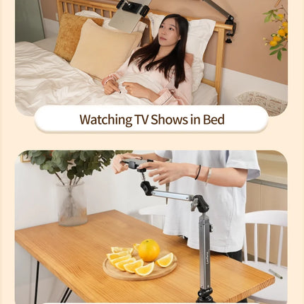 DIBELLAY – Support Tablette & Téléphone de Bureau Ultra Solide à Double Ventouse