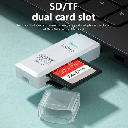 Tutew 2-in-1 USB Card Reader – SD/TF, USB 3.0/2.0