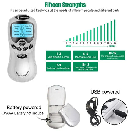 Electric Muscle Massager + Storage bag Tens