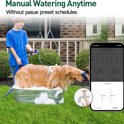 Insoma Automatic 2-Outlet Water Timer for Garden Irrigation & Sprinklers