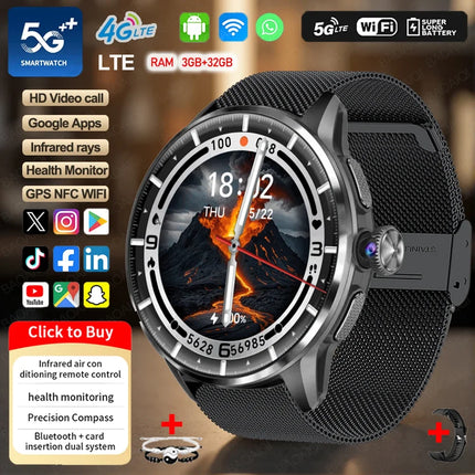 5G AMOLED Smart Watch with GPS & WiFi