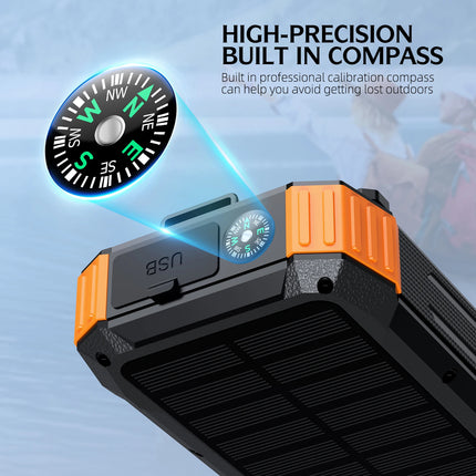 100,000mAh Solar Power Bank with Hand Crank