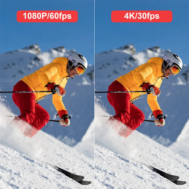 DIBELLAY SJCAM C100 Plus 4K Action Camera – 30M Waterproof, 2.4G WiFi, EIS, Sports & Motorcycle Use