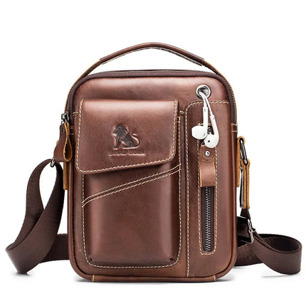 Men's Small Cowhide Single-shoulder Bag genuine leather fashion