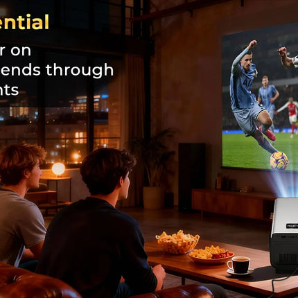 LynCast X7 Projector 1080P, 8K Decoding, Android 14, WiFi 6, Auto Focus
