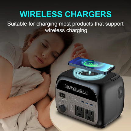 CTOLITY 500W Portable Power Station with AC Output & Solar Charging