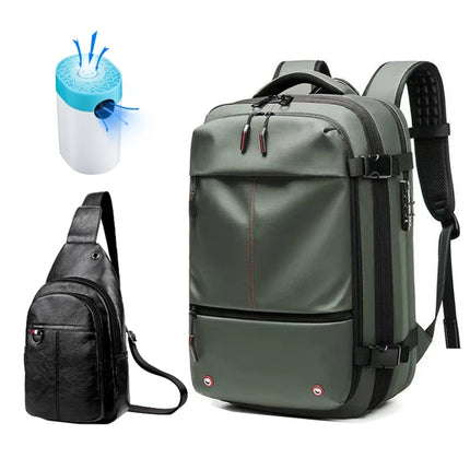 3Pcs Travel Vacuum Compression Backpack 17 inch Laptop