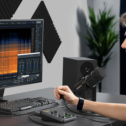 DIBELLAY MAONO PS22 Lite USB Audio Interface – XLR Input, 24-bit/192kHz, Loopback & ASIO for Music/Guitar/DAW