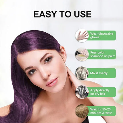 “5-Color Hair Dye Shampoo