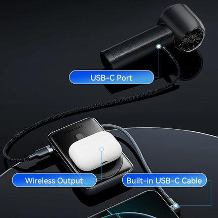 Dibellay Vention 35W Qi2 Magnetic 10000mAh Wireless Power Bank – 15W Fast Charger for iPhone 16/15/14