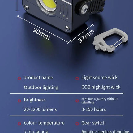 RUTI Rechargeable COB Work Light with Magne