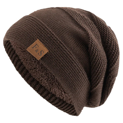 Unisex Long Fleece-Lined Beanie