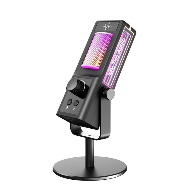 RGB Gaming Condenser Microphone with Noise Cancellation