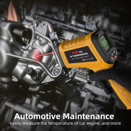 DIBELLAY BSIDE H3 Infrared Thermometer Gun – Digital Laser, -50~1400°C, Non-Contact Industrial Temperature Tester