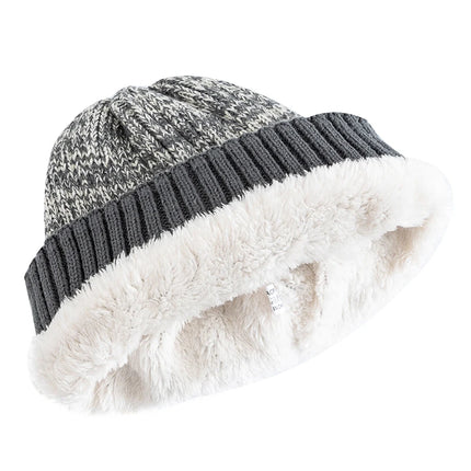 Unisex Two-Tone Fleece-Lined Beanie