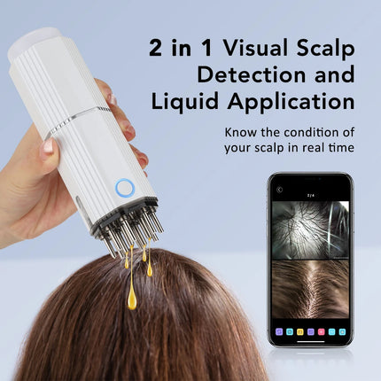 Portable Electric Hair Serum Comb – Red Light Scalp Massage & Follicle Care