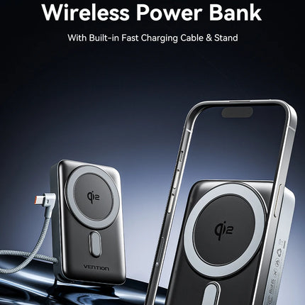 Dibellay Vention 35W Qi2 Magnetic 10000mAh Wireless Power Bank – 15W Fast Charger for iPhone 16/15/14