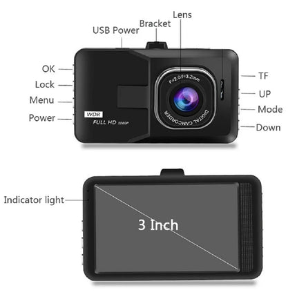 Dash Camera Loop Recording Car Vehicle DVR Video